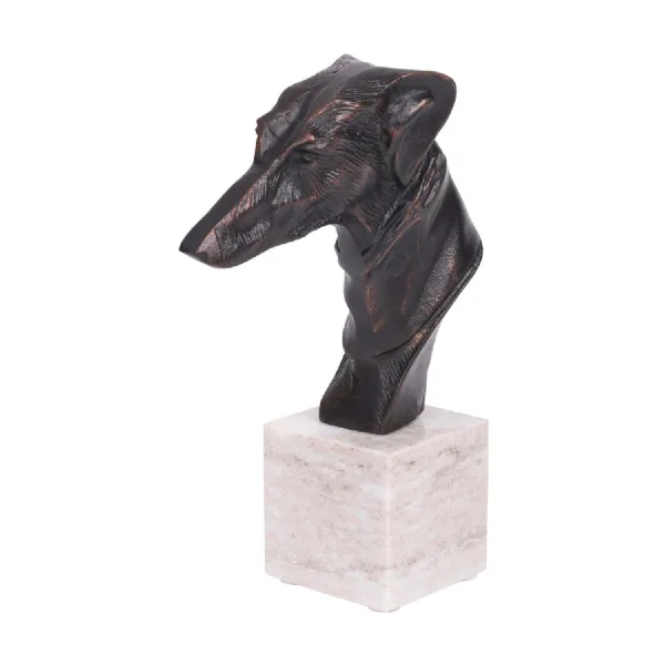 Caspian Antique Aluminium Greyhound Sculpture