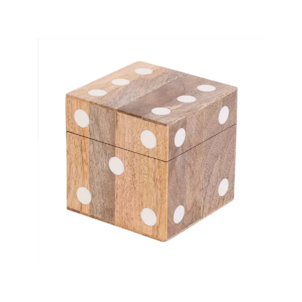 Marlington Wood And Resin Dice Box With 5 Dice
