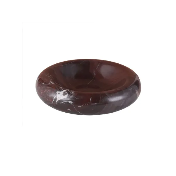 Cassia Red Jasper Marble Sculptural Bowl