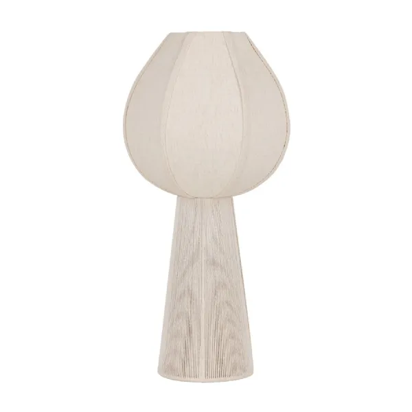 Natural Woven Cotton Rope Table Lamp with Fabric Shade 70cm