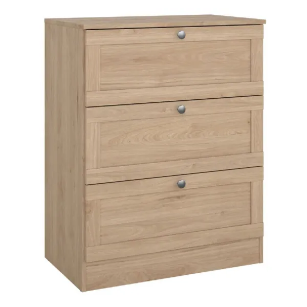 Brande Chest with 3 Frame Drawers in Jackson Hickory