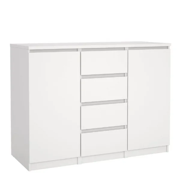 Naia Sideboard 4 Drawers 2 Doors in White