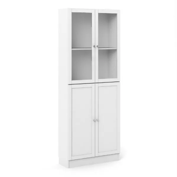 Basic Tall Wide (4 Shelves) 4 Door Combination Unit in White