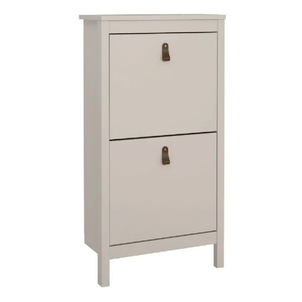 Barcelona Shoe Cabinet 2 Flip Down Doors in Cashmere
