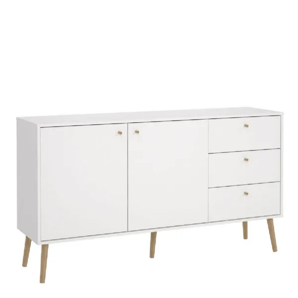 Cumbria Sideboard 2 Doors + 3 Drawers White