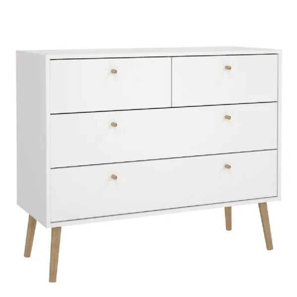 Cumbria Chest 2 + 2 Drawers White