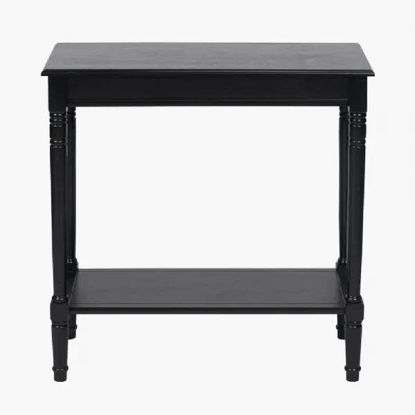 Heritage Black Pine Wood Console Table