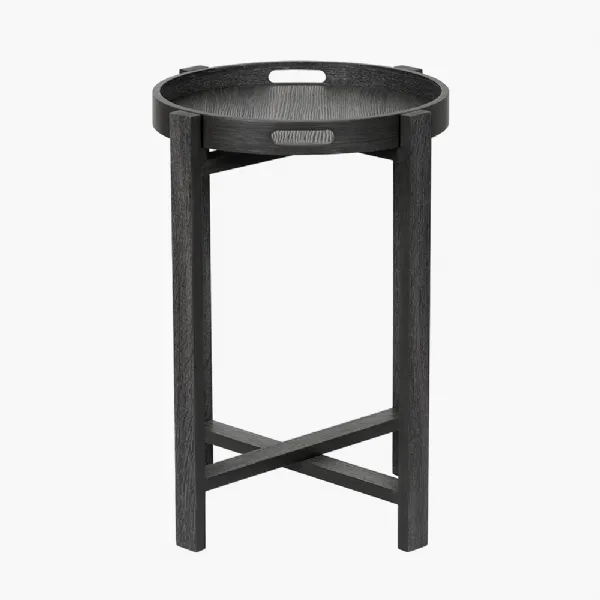 Marmara Dark Grey Oak Veneer Side Table