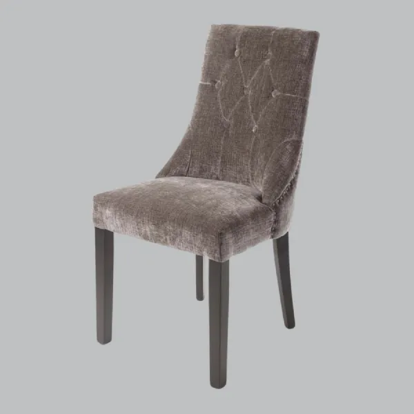 Mouse Chenille Fabric High Back Dining Chair