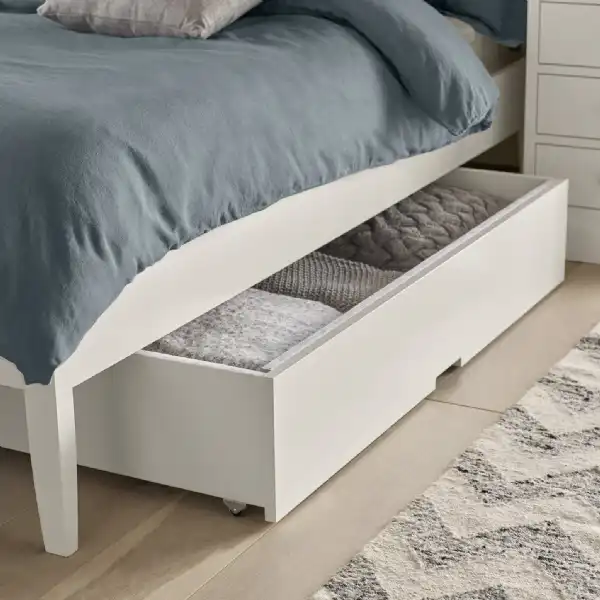 White Painted Rectangular Underbed Drawer