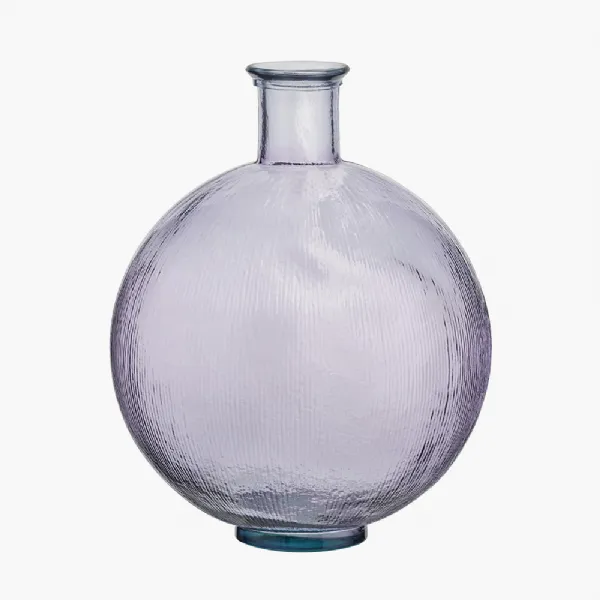 Lilac Round Recycled Glass Vase