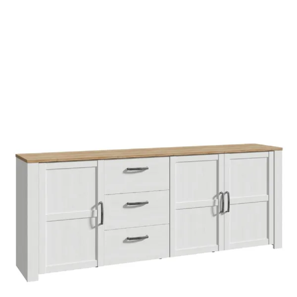 Bohol Large Sideboard in Riviera Oak White