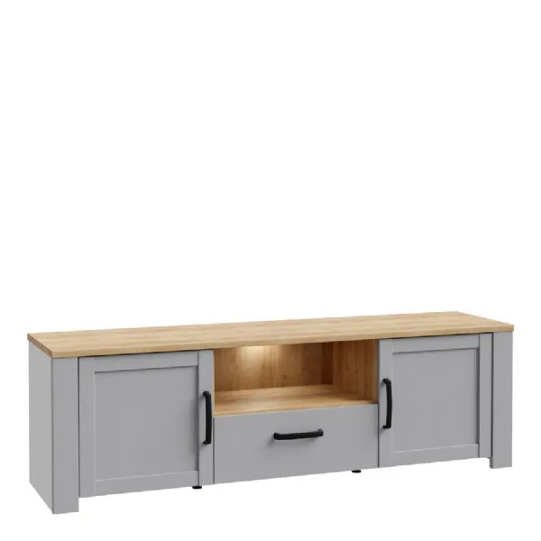 Bohol TV Unit Inc. LED Light in Riviera Oak Grey Oak
