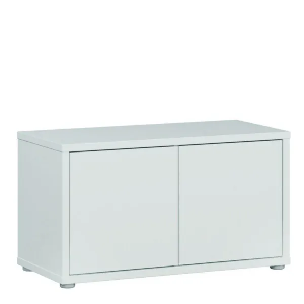 Alice Springs Bench with 2 Doors PushtoOpen in Light Grey