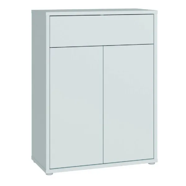Alice Springs Shoe Cabinet with 2 Doors PushtoOpen & 1 Drawer PushtoOpen in Light Grey