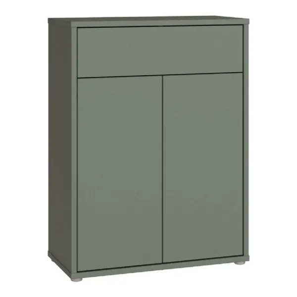 Alice Springs Shoe Cabinet with 2 Doors PushtoOpen & 1 Drawer PushtoOpen in Sage Green