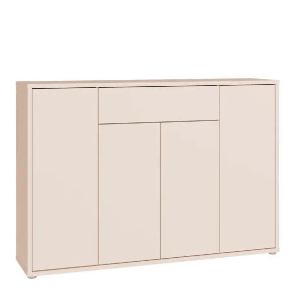 Alice Springs Sideboard with 4 Doors PushtoOpen & 1 Centralised Drawer PushtoOpen in Sand