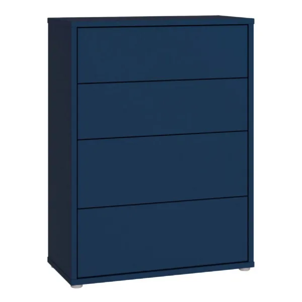 Alice Springs 4 Drawer Chest with PushtoOpen Drawers in Night Blue