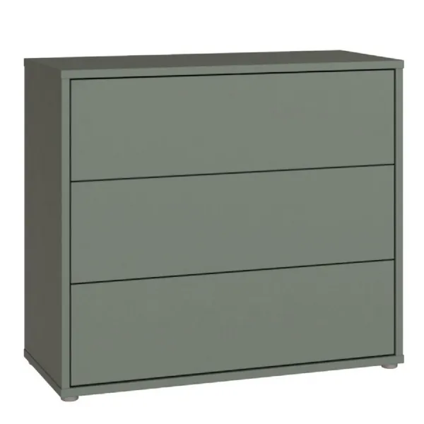 Alice Springs 3 Drawer Chest With PushtoOpen in Sage Green
