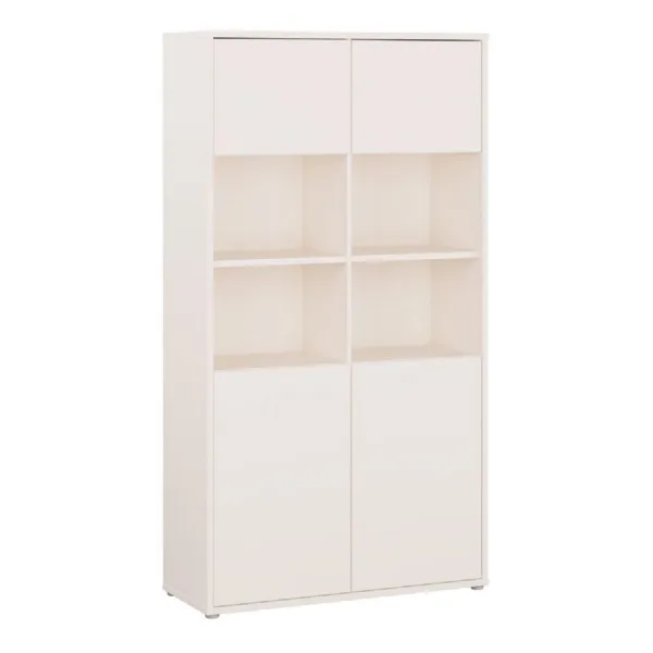 Alice Springs Wide Storage Cabinet 4 Doors PushtoOpen & 2 Central Shelves Sand