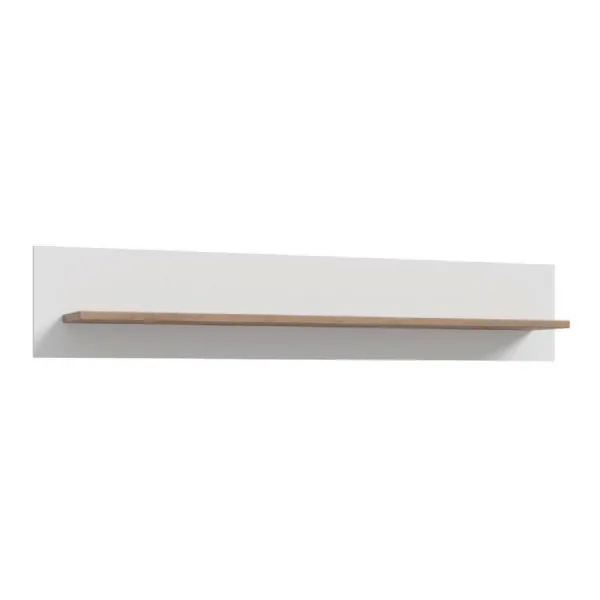 Wensley Wall Shelf in Light Grey and Oak