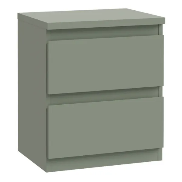 Edmore 2 Drawer Bedside Table in Sage Green