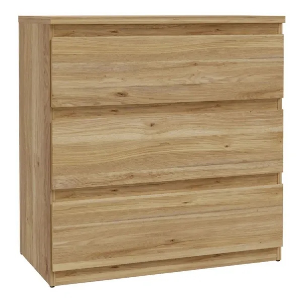 Edmore 3 Drawer Chest in Mauvella Oak