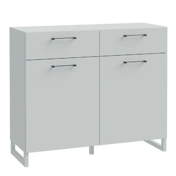 Sali 2 Door 2 Drawer Chest in Light Grey