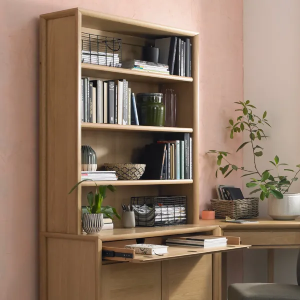Modular Oak Wide Top Shelving Unit