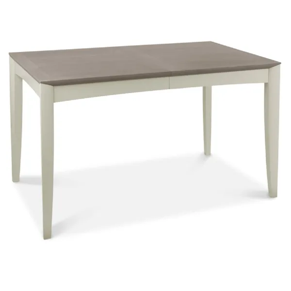 Grey Painted Extending Dining Table Washed Oak Top