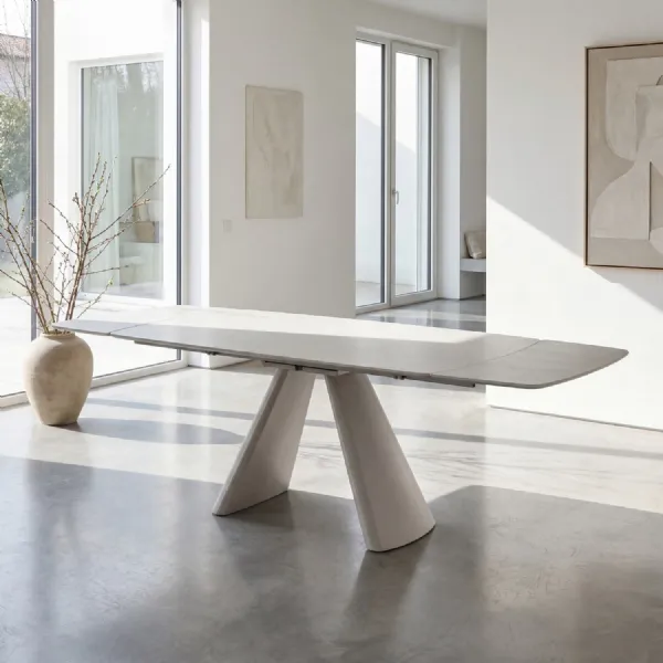 Ivory Wooden 240cm Extra Large Extending Dining Table