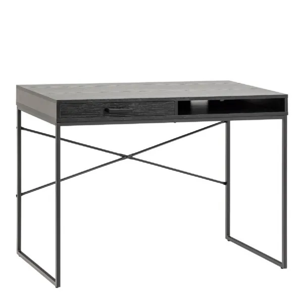 Seaford 1 Drawer Desk in Ash Black