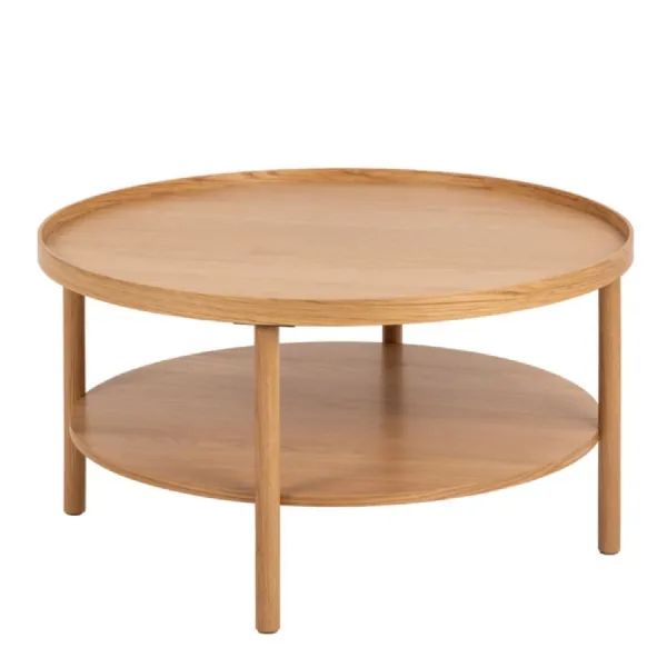 Banbury Round Coffee Table in Oak 80x42cm
