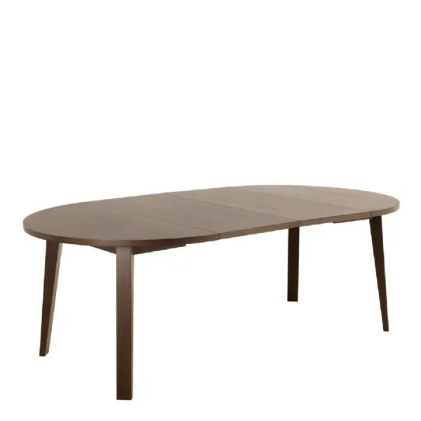 ALine Round Extendable Dining Table in Smoked Oak 120 220 x 120 x 75cm