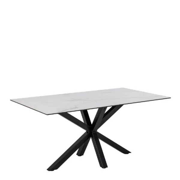 Heaven Dining Table in Ceramic White 160x75.5cm
