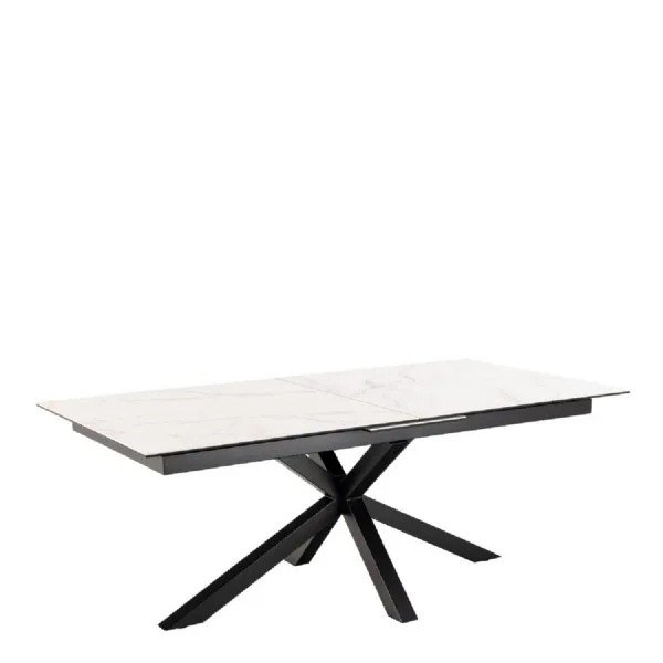 Heaven Extendable Dining Table with Ceramic White Top 200cm