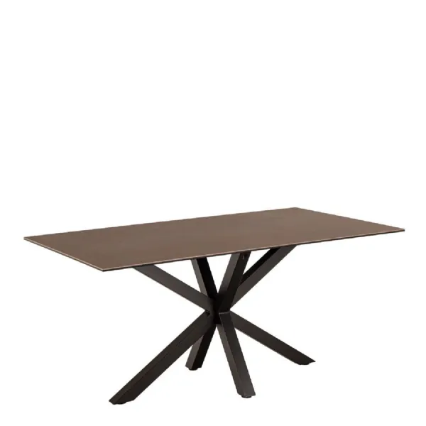 Heaven Dining Table in Ceramic Rusty Brown 160x75.5cm