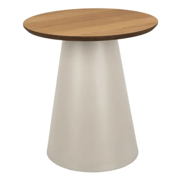Soli Round Coffee Table in Oak Grey 45x48cm