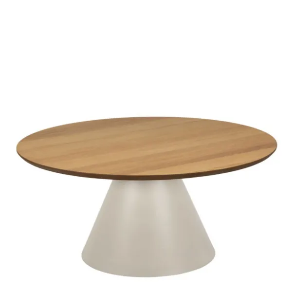 Soli Round Coffee Table in Oak Grey 85x40cm