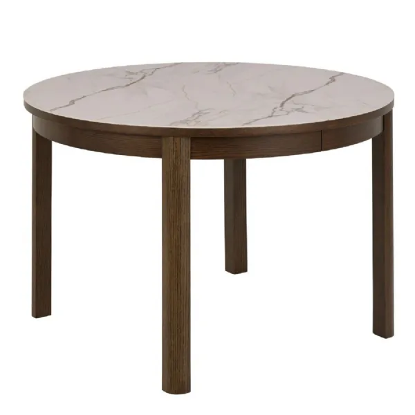 Southampton Round Dining Table in Cream Ceramic 120x75cm