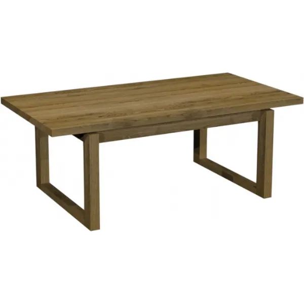 Rustic Oak Rectangular Coffee Table Oiled Finish