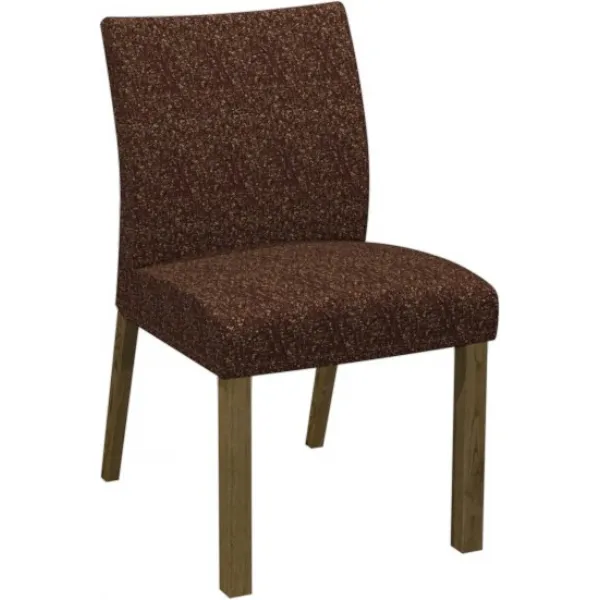 Auburn Fabric Upholstered Dining Chair Rustic Oak Legs