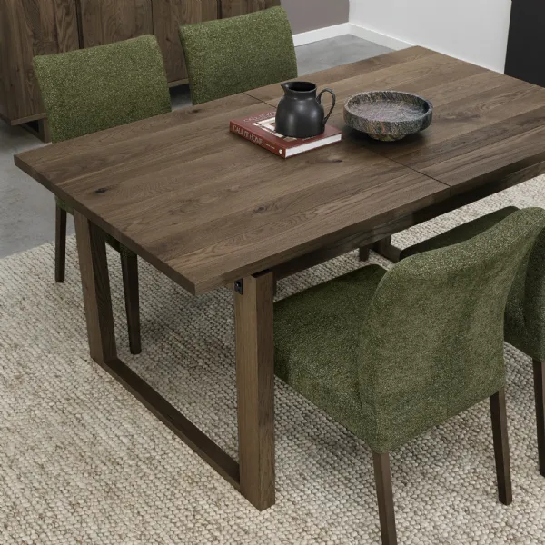 Dark Oak Large Extending Dining Table 158cm to 203cm