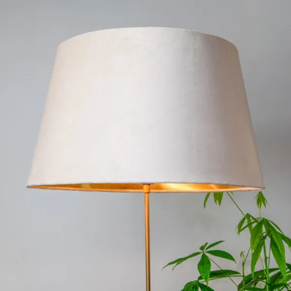 Ivory Velvet Shade With Gold Lining 50cm