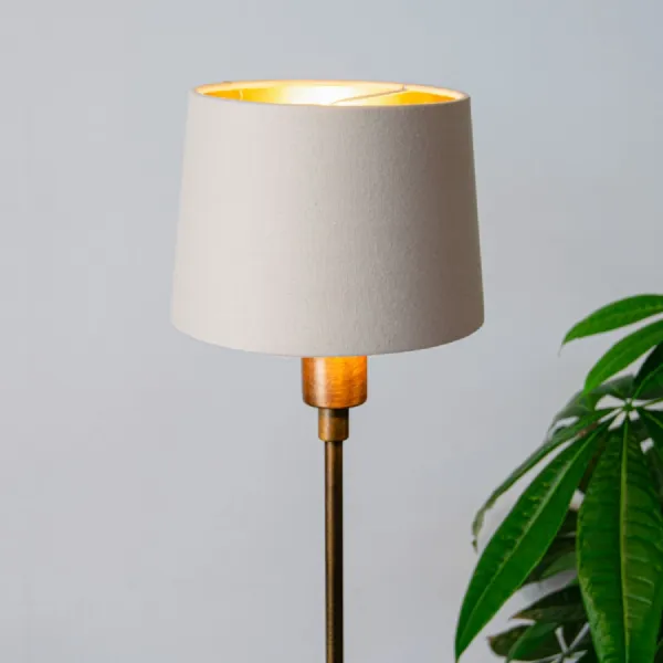Soft Latte Shade With Gold Lining 15cm Clip