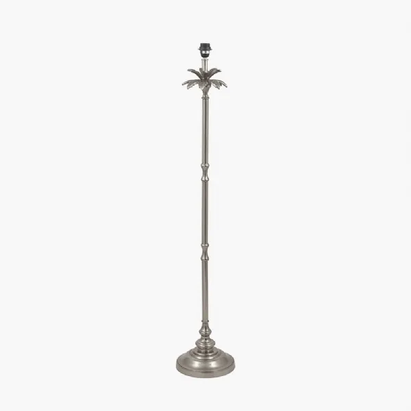 Silver Metal Palm Tree Stick Floor Lamp Base