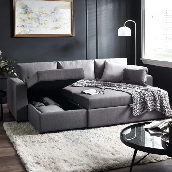 Angel Sofabed With Storage Light Grey
