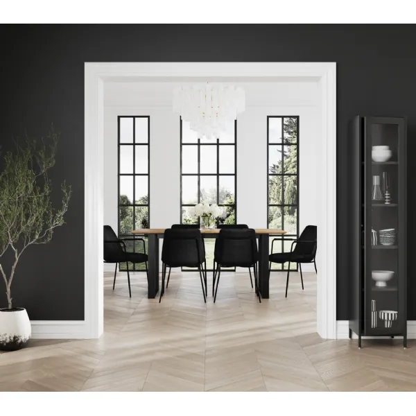 Antibes Russet And Black Dining Table