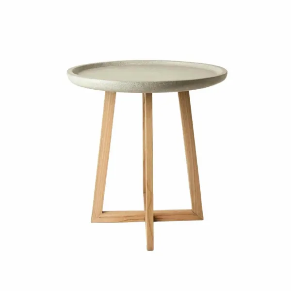Modern Polymer Concrete Round Raised Dish Top Bistro Table