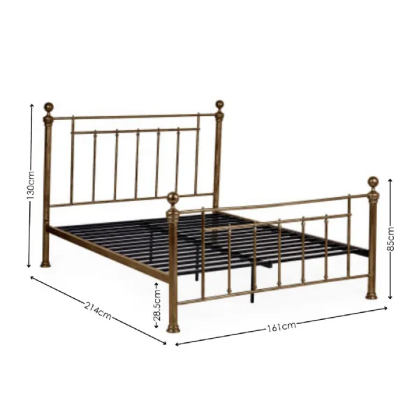 Aurealia Brass Effect Metal King Bed